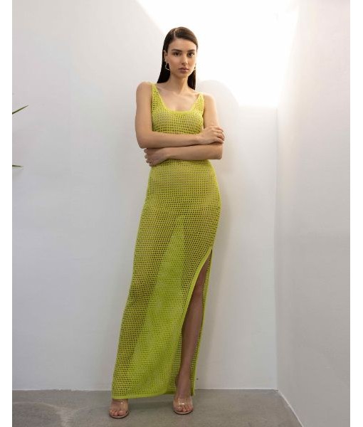 Loka Green Maxi  Knit Dress